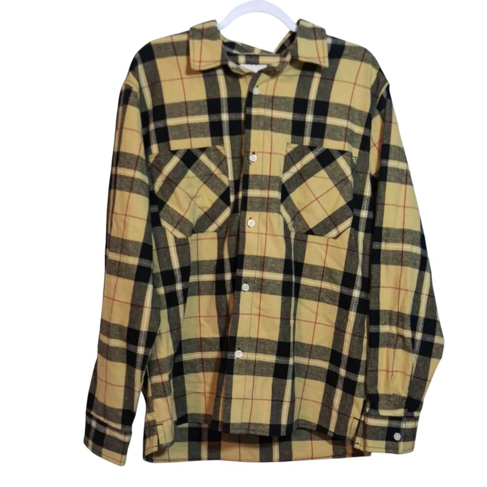 Pacsun Brendo Oversized Plaid Flannel Button Up Shirt Fall Size M